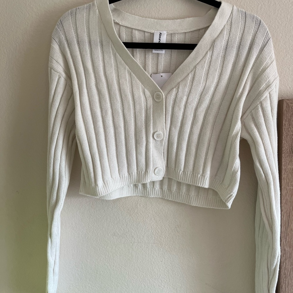 White cardigan new!